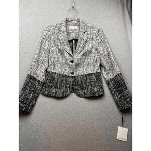 Calvin Klein Suit Separate Jacket Women Petite Size 6 Unstructured Blazer Career